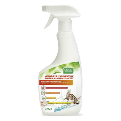 ПЧЕЛОДАР Спрей для уничтожения запаха кошачьих меток  500 мл.