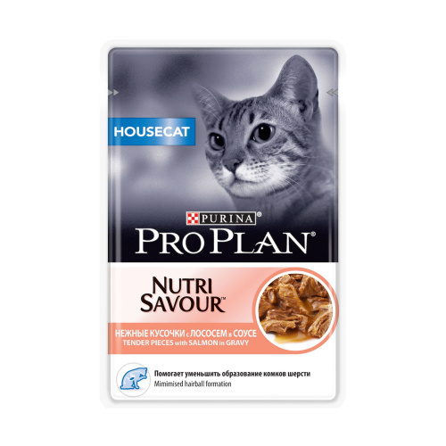 Влажный корм для домашних кошек Purina Pro Plan, лосось, пауч