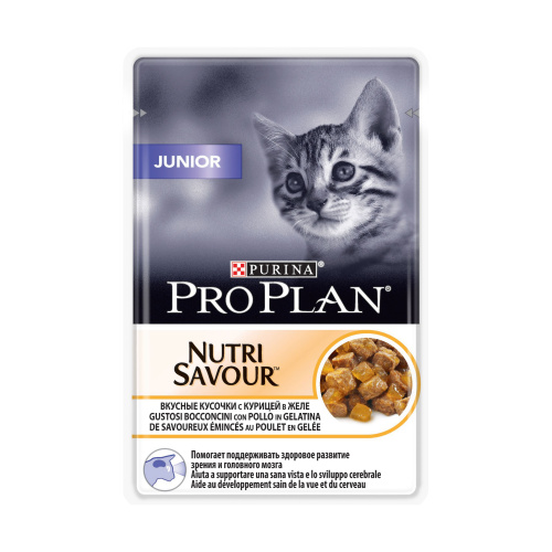 Влажный корм для котят Purina Pro Plan Junior, курица, пауч