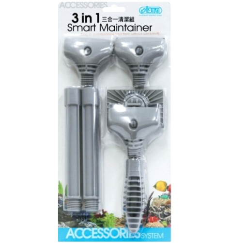 Набор из трёх скребков.Три разных инструмента для чистки аквариума.