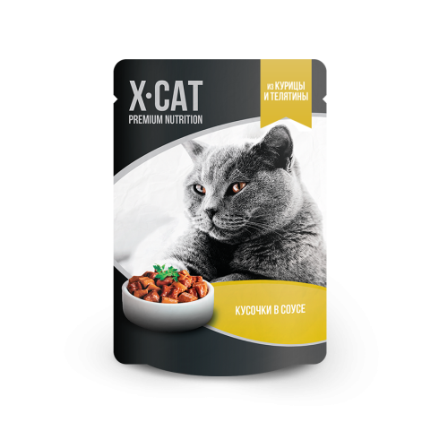 X-Cat курица и телятина в соусе