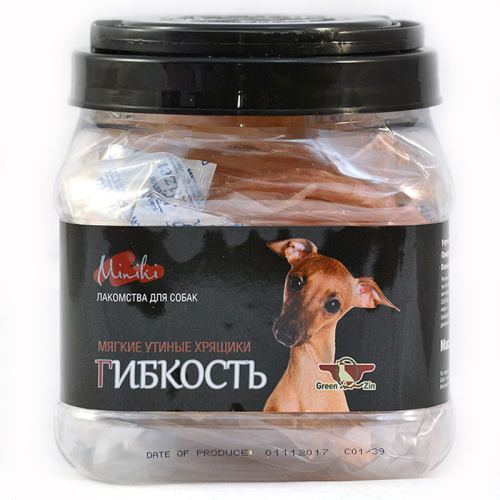 Green Qzin МИНИКИ ГИБКОСТЬ утиные хрящики для мини пород, 260 г.