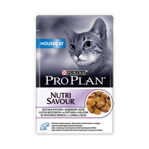 Влажный корм для домашних кошек Purina Pro Plan, индейка, пауч