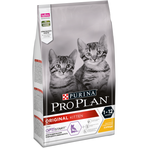 Сухой корм Purina Pro Plan для котят от 1 до 12 месяцев с курицей, пакет, 1.5 кг