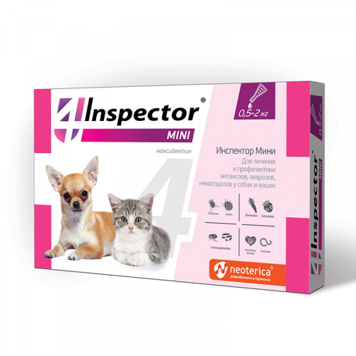 Капли Inspector для собак и кошек Тотал mini от блох (0,5-2кг.)