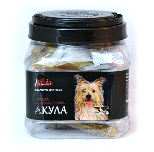 Green Qzin МИНИКИ АКУЛА сушеное мясо акулы для мини пород, 625 г.