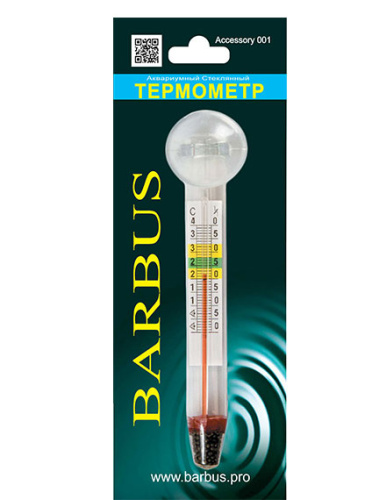 Термометр стеклянный толстый с присоской в блистере LY-301, 12см