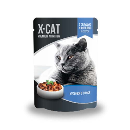 X-Cat с сельдью и форелью