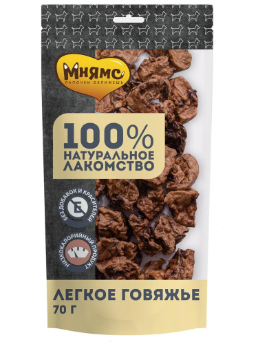 Мнямс лакомство для собак Легкое говяжье 70г
