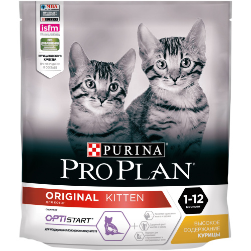 Сухой корм Purina Pro Plan для котят от 1 до 12 месяцев с курицей, пакет